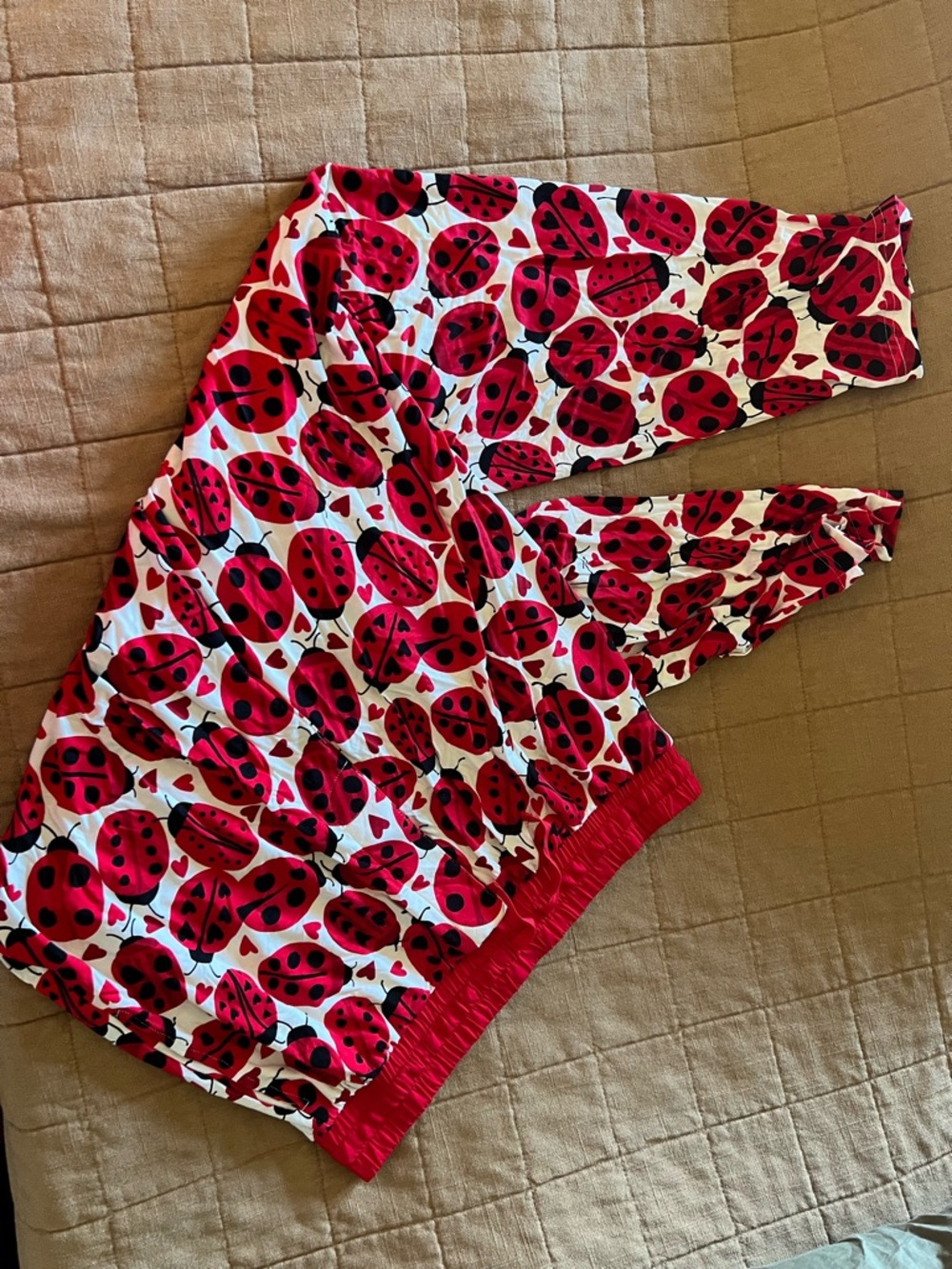 Little Sleepies Red and White Ladybug Print Jogger Pants